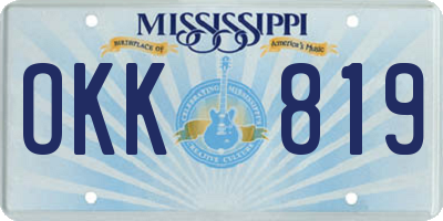 MS license plate OKK819