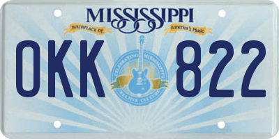 MS license plate OKK822