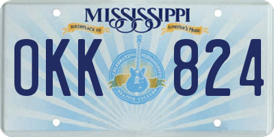MS license plate OKK824