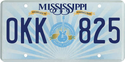 MS license plate OKK825