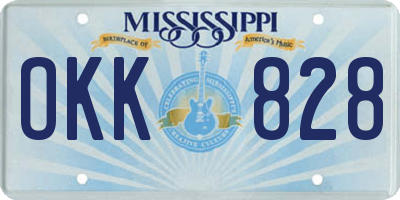 MS license plate OKK828