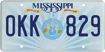 MS license plate OKK829