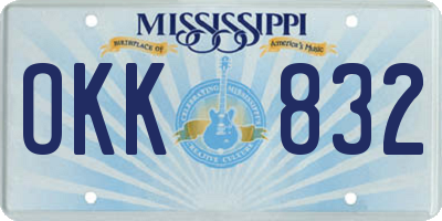 MS license plate OKK832