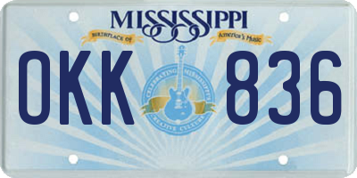 MS license plate OKK836