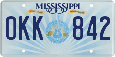 MS license plate OKK842