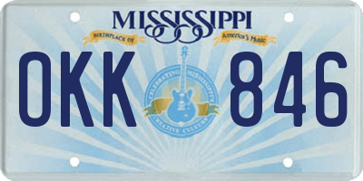 MS license plate OKK846