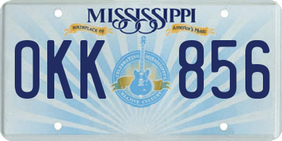 MS license plate OKK856