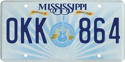 MS license plate OKK864