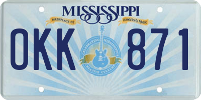 MS license plate OKK871
