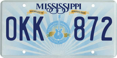 MS license plate OKK872