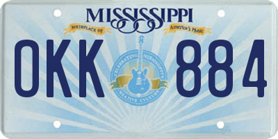 MS license plate OKK884