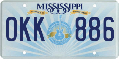 MS license plate OKK886