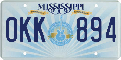 MS license plate OKK894