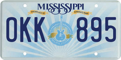 MS license plate OKK895