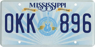 MS license plate OKK896