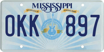 MS license plate OKK897