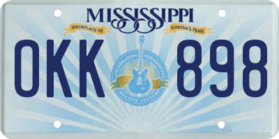 MS license plate OKK898