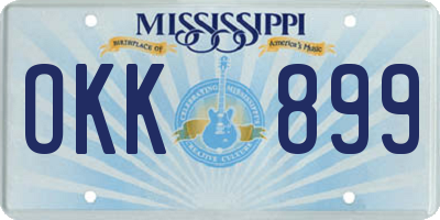 MS license plate OKK899