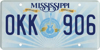 MS license plate OKK906