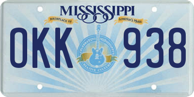 MS license plate OKK938