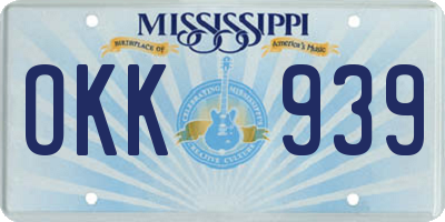 MS license plate OKK939