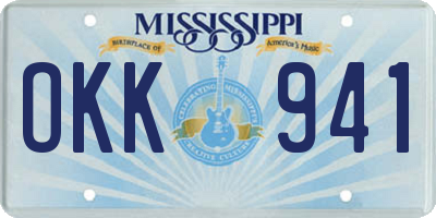 MS license plate OKK941