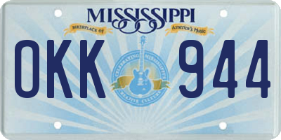 MS license plate OKK944