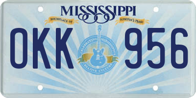 MS license plate OKK956
