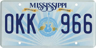 MS license plate OKK966