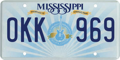 MS license plate OKK969