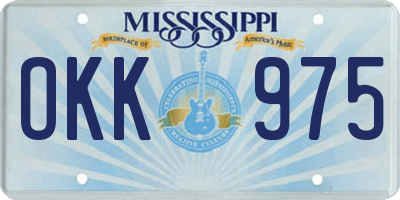 MS license plate OKK975