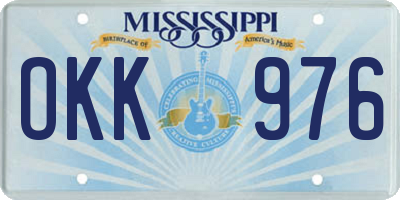 MS license plate OKK976