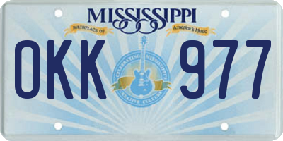 MS license plate OKK977