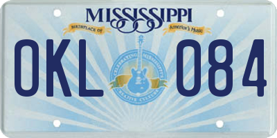 MS license plate OKL084