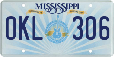 MS license plate OKL306