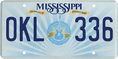 MS license plate OKL336