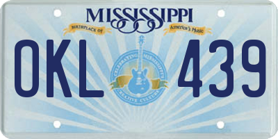 MS license plate OKL439