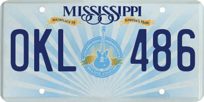 MS license plate OKL486