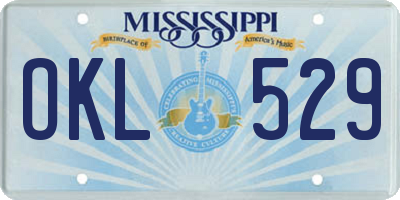 MS license plate OKL529