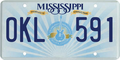 MS license plate OKL591