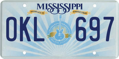 MS license plate OKL697