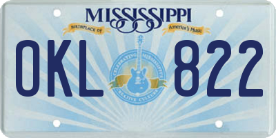 MS license plate OKL822