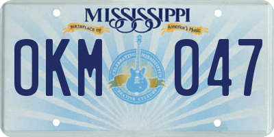 MS license plate OKM047