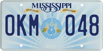 MS license plate OKM048
