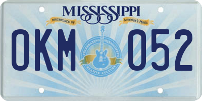 MS license plate OKM052