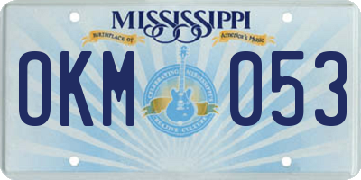 MS license plate OKM053