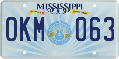 MS license plate OKM063
