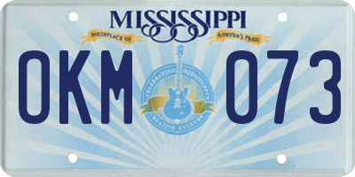 MS license plate OKM073