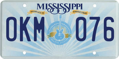 MS license plate OKM076