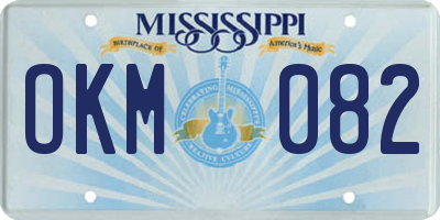 MS license plate OKM082
